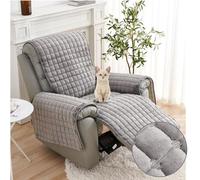 Fundas Reclinables para Sillón Eléctrico Funda para Sofá de 2 Plazas Funda para Sillón Reclinable Protector de Muebles para Sala de Estar Niños Perros Mascotas (Gris 2 Plazas)