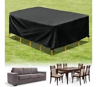 Fundas rectangulares para muebles de jardín, 210 x 90 x 40 cm, impermeables, resistentes al viento, anti-UV, tela Oxford 420D, funda para muebles de exterior, para mesa de patio, silla, sofá de ratán