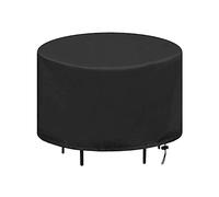 Fundas redondas impermeables para muebles de jardín, tela Oxford 420D, rectangulares, resistentes al viento y a los rayos UV, 280 x 140 cm, protección al aire libre