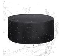 Fundas redondas para muebles de jardín, pequeñas fundas redondas para mesa de exterior, tela Oxford 210D recubierta de plata, mesa circular para patio, mesa redonda de patio y silla, baño de hielo