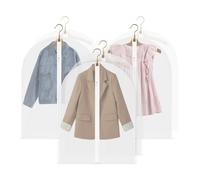 Fundas Ropa Armario Infantiles, Plegable 6 pcs, 60x80 cm, Fundas de Ropa Transparentes, Antipolillas para Colgar con Cremallera Abrigos, Suites, Suéteres, S