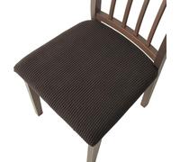 Fundas sillas Ajustables para Comedor, Pack de 6/4/2 Fundas Silla Comedor elásticas, Funda Protectoras para Sillas Elasticas,Funda Asiento Silla Desmontables(Coffee,2Pcs)