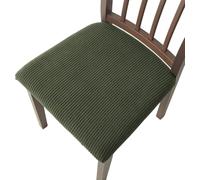 Fundas sillas Ajustables para Comedor, Pack de 6/4/2 Fundas Silla Comedor elásticas, Funda Protectoras para Sillas Elasticas,Funda Asiento Silla Desmontables(Olive Green,2Pcs)