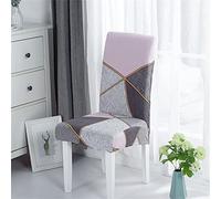 Fundas Sillas de Comedor Elasticas, Rompecabezas Rosa Gris Fundas para Sillas Elástica,Respaldo Alto, Lavable, Anti Gatos, para el Comedor casero Modern de la Boda, Decor Restaurante, Pack de 6