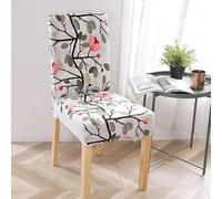 Fundas Sillas De Comedor Flores Rosas Elásticas Lavables Funda Sillas Comedor,Fundas Sillas Ajustables,Fundas para Sillas,Extraíble Fundas Sillas Comedor
