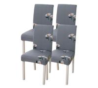 Fundas Sillas de Comedor Funda Protectora Elástica de Fibra de Poliéster, Adecuada para Sala de Estar, Dormitorio Y Cocina, Disponible En Juegos de Una O Cuatro Piezas.