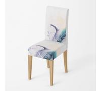 Fundas Sillas de Comedor Pack 2 Azul Púrpura Funda de Comedor para un Ajuste Universal,Cubierta de Elastano Silla extraíble,Muy fácil Limpiar y Duradera,para Hogar Hotel