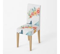 Fundas Sillas de Comedor Pack 2 Flores Rosadas Funda de Comedor para un Ajuste Universal,Cubierta de Elastano Silla extraíble,Muy fácil Limpiar y Duradera,para Hogar Hotel