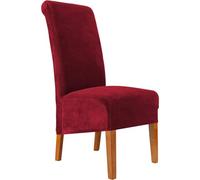 Fundas Sillas De Comedor Terciopelo Funda De Sillas Ajustables Y Elasticas Chair Cover Universal Moderno Suave Lavables Funda Protectora Banquetes Restaurante Hotel(Burgundy,4PCS)