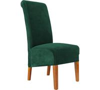 Fundas Sillas De Comedor Terciopelo Funda De Sillas Ajustables Y Elasticas Chair Cover Universal Moderno Suave Lavables Funda Protectora Banquetes Restaurante Hotel(Dark Green,2PCS)