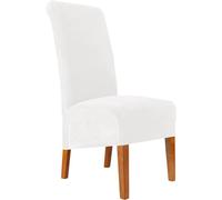 Fundas Sillas De Comedor Terciopelo Funda De Sillas Ajustables Y Elasticas Chair Cover Universal Moderno Suave Lavables Funda Protectora Banquetes Restaurante Hotel(White,4PCS)