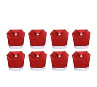 Fundas Sillas Navidad, Funda de Sillas Comedor 1-10 Fundas for sillas con Gorro de Papá Noel for Navidad, decoración de Mesa for Año Nuevo 2023, Adorno for el hogar, (Gray)