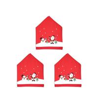 Fundas Sillas Navidad, Funda de Sillas Comedor 1-10 Fundas for sillas con Gorro de Papá Noel for Navidad, decoración de Mesa for Año Nuevo 2023, Adorno for el hogar, (Plum)