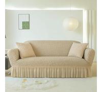 Fundas Sofá 1/2/3/4/5 Plazas (con 2 Fundas Almohada), Fundas Sofá Elásticas Gruesas, Fundas Sofá Antideslizantes, Lavables Resistentes Arañazos para Decoración(Size:4 Seater(235-300cm),Color:W)