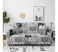 Fundas Sofas 3 y 2 Plazas Ajustables Estampado De Gato Gris Fundas para Sofa Spandex Cubre Sofa Estampadas Fundas Sofa Elasticas Universal Espesas Verano Modernas Fundas para Sofa Chaise Longue