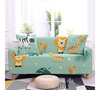 Fundas Sofas 3 y 2 Plazas Ajustables León Cebra Infantil Fundas para Sofa Ajustables Funda Sillon Spandex Lavables Cubre Sofas Chaise Longue Modernas Funda Sofá Universal Fundas de Sofa Espesas