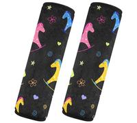 Fundas suaves para correa de cinturón de seguridad de coche, con diseño de caballos