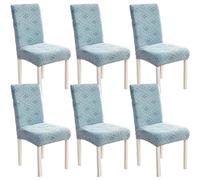 Fundas suaves para sillas de comedor, fundas elásticas para sillas de comedor con parte inferior elástica, para hogar, hotel, comedor, ceremonia, banquete, boda, E, paquete de 6
