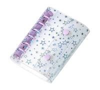 Fundas transparentes para encuadernación, para cuaderno A7 con estrellas brillantes - Cubierta para carpeta presupuesto formato A7 - Apto para álbumes, diarios, fundas para dinero, organizadores