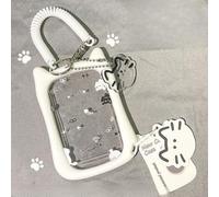 Fundas transparentes para tarjetas con cordón de resorte, soporte para tarjetas de fotos, resistente al agua, protector de seguridad, funda transparente de silicona para fotos