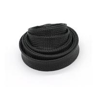 Fundas trenzadas de PET negras de alta densidad de 2 a 60 mm - Funda envolvente for cables trenzada expandible for una protección óptima(16MM*3METER)