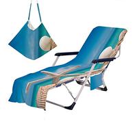 Fundas Tumbona Con Bolsillo,Mundo Submarino,Estrellas De Mar,Caracolas,Toalla De Playa Para Silla De Playa/Colchoneta Tumbona Jardin,Cubierta Para Silla De Piscina,Beach Towel (Color 9,75 x 210 cm)