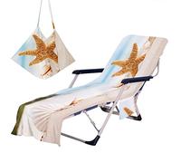 Fundas Tumbona Con Bolsillo,Mundo Submarino,Estrellas De Mar,Caracolas,Toalla De Playa Para Silla De Playa/Colchoneta Tumbona Jardin,Cubierta Para Silla De Piscina,Beach Towel (Color 3,75 x 210 cm)