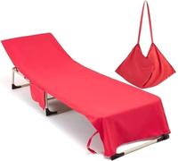 Fundas Tumbona con Bolsillo, Toalla de Playa de Secado Rápido para Silla de Playa/Colchoneta Tumbona Jardin, Funda Protectora para Cojines Tumbonas, Microfibra Cubierta para Silla de Piscina(L10-1)