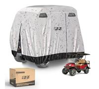 Fundas universales para carros de golf, para Yamaha EZGO Club Car Lifted 2/4 pasajeros 600D, resistente al agua, cortavientos, protección solar, cubierta completa con 3 cremalleras