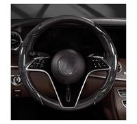 Fundas Volante Coche Funda Volante Antideslizante Fibra Carbono Coche Protector Segmentado Universal 2 Unidades(Negro)