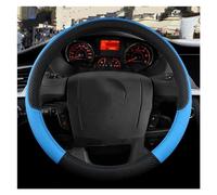 Fundas Volante Coche Para Fiat Para Ducato Cubierta Volante Auto Cubierta Manija Coche PU Cuero Antideslizante Protector Volante Steering Wheel Protege(Bl)