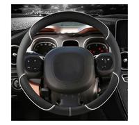 Fundas Volante Coche para Ford Bronco Sport 2021-2026, Universal de Cuero PU, Transpirable Antideslizante Protector Volante, 37-38cm Accesorios Interior Coche SUV(White,O)