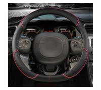 Fundas Volante Coche para Ford Mondeo 2000-2026, Universal de Cuero PU, Transpirable Antideslizante Protector Volante, 37-38cm Accesorios Interior Coche SUV(Red,D)