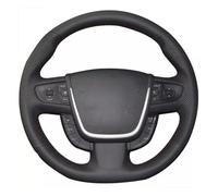 Fundas Volante Coche para Peugeot 508 2011-2008 508 SW 2011-2008 Funda Volante Cuero Artificial Negro Suave Cosida Mano Funda Volante Coche(Red Blue Thread)