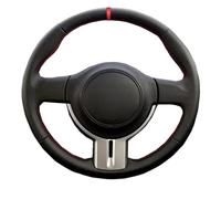 Fundas Volante Coche para Toyota 86 2012-2015 Funda Volante Coche Cuero Artificial Suave Negra Cosida A Mano DIY Funda Volante Coche(White Thread)