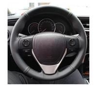 Fundas Volante Coche para Toyota para RAV4 2013-2019 para Corolla 2014-2019 para Auris 2013-2016 para Scion IM 2016 Volante Cuero Artificial Trenzado Funda Volante Coche(White Thread)