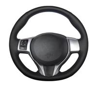 Fundas Volante Coche para Toyota para Yaris 2015 2016 2017 2018 Interior Coche DIY Funda Volante Cuero Microfibra Funda Volante Coche(White Thread)