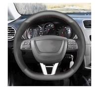 Fundas Volante Cubierta Para Seat Para León Para FR Para CUPRA Para MK2 1P 2009 2010 2011 2012 Funda Para Volante Coche Ante Negro Cosida A Mano