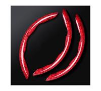 Fundas Volante Cubierta Protectora Universal Antideslizante para Volante Coche Manija Decorativa Estilo Tarjeta Medio Juego(3PCS Red)