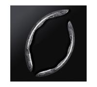 Fundas Volante Cubierta Protectora Universal Antideslizante para Volante Coche Manija Decorativa Estilo Tarjeta Medio Juego(2PCS Black Grey)