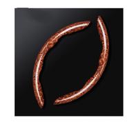 Fundas Volante Cubierta Protectora Universal Antideslizante para Volante Coche Manija Decorativa Estilo Tarjeta Medio Juego(2PCS Brown)