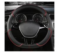 Fundas Volante para D&acia para Sandero Ⅲ StepWay 2020-2024 Funda para Volante Coche Fibra Carbono Ultrafina con Banda Elástica Que Absorbe El Sudor Y Sin D-Black(Blackred,D)