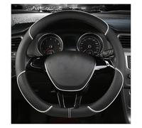 Fundas Volante para D&acia para Sandero Ⅲ StepWay 2020-2024 Funda para Volante Coche Fibra Carbono Ultrafina con Banda Elástica Que Absorbe El Sudor Y Sin D-Black(Blackwhite,D)