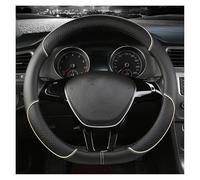 Fundas Volante para D&acia para Sandero Ⅲ StepWay 2020-2024 Funda para Volante Coche Fibra Carbono Ultrafina con Banda Elástica Que Absorbe El Sudor Y Sin D-Black(BlackBeige,D)