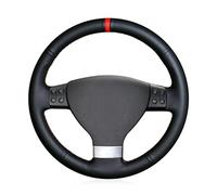 Fundas Volante para Golf 5 Mk5 para VW para Passat B6 para Jetta 5 Mk5 para Tiguan 2007 Funda Volante Coche Negra Antideslizante Cubierta Volante(Gray Thread)