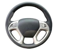 Fundas Volante para Hyundai para Ix35 para Tucson 2 2011-2015 Funda para Volante De Coche Personalizada DIY Trenza para Volante Cubierta Volante(Gray Thread)