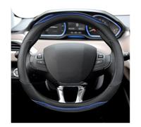 Fundas Volante para Peugeot 208 2012~2018 para Peugeot 308 2014~2021 2008 2013~2018 Funda para Volante Coche Cuero Y Fibra Carbono Cubierta Volante(Blue)