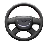 Fundas Volante para Skoda para Octavia para Superb para Fabia para A5 para Yeti Trenza Negra para Volante Funda De Volante De Coche Personalizada Cubierta Volante(Blue Thread)