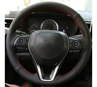 Fundas Volante Para Toyota Para Avalon Para Rav4 Para Corolla 2019 2020 Cubierta Para Volante De Coche Cosida A Mano Steering Wheel Protector (Tamaño : RED LINE)