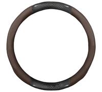 Fundas Volantes Funda para Volante Coche Gamuza Fibra Carbono para Tesla para Model 3 para Model Y para Model S para Model X para Roadster Funda Protección Volante(Type O Brown)